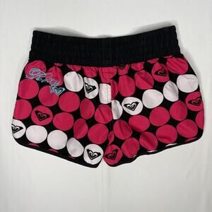 Roxy Girls Swim Board Shorts Size 10-12 Pink Floral Surf Beach Swimwear Bottoms